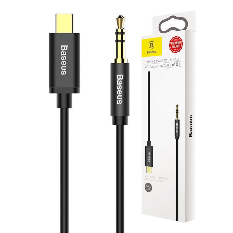 Baseus Καλώδιο Ήχου USB-C σε Mini Jack Yiven 3.5 mm 1.2m (Μαύρο)