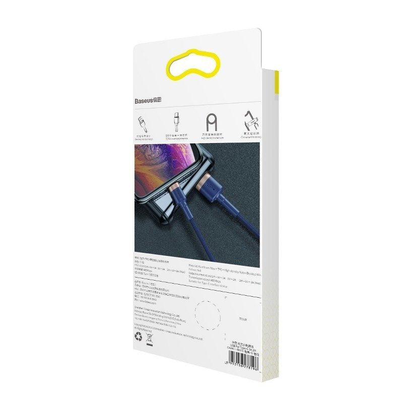 Baseus Καλώδιο Lightning Cafule 1.5A 2m (Σκούρο Μπλε/Χρυσό)