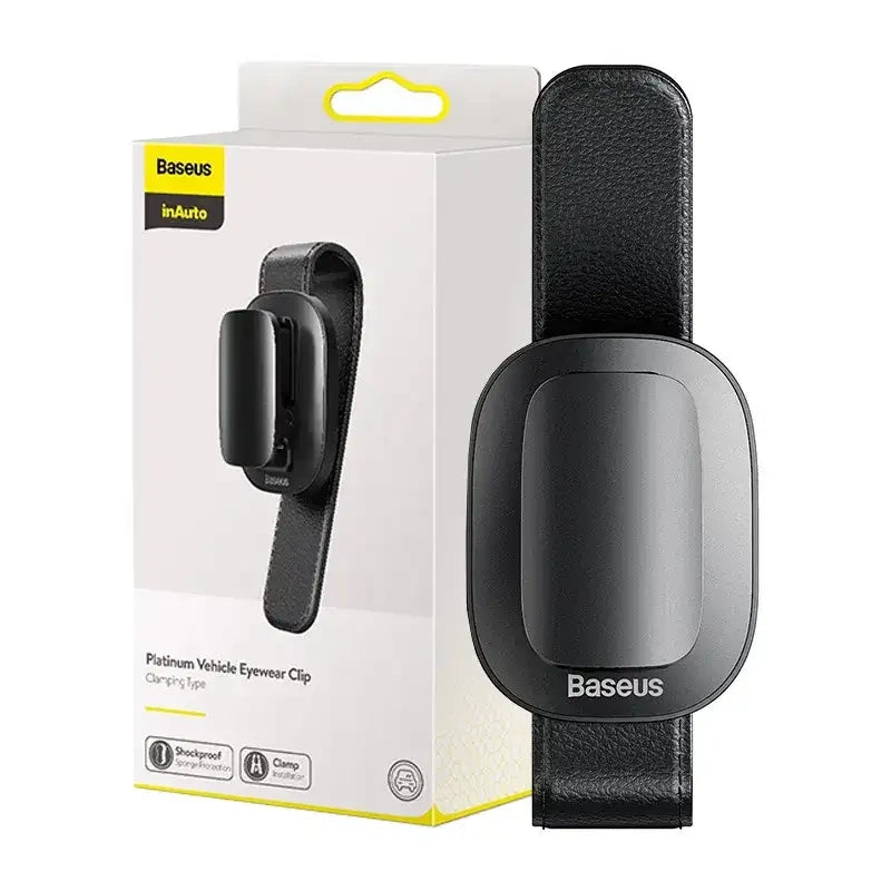 Baseus Θήκη Γυαλιών με Κλιπ για το Αυτοκίνητο Platinum (έκδοση Σφιγκτήρα) (Μαύρο)