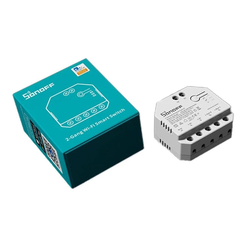Sonoff Έξυπνος Ενδιάμεσος Διακόπτης WiFi Dual R3 (Λευκό)