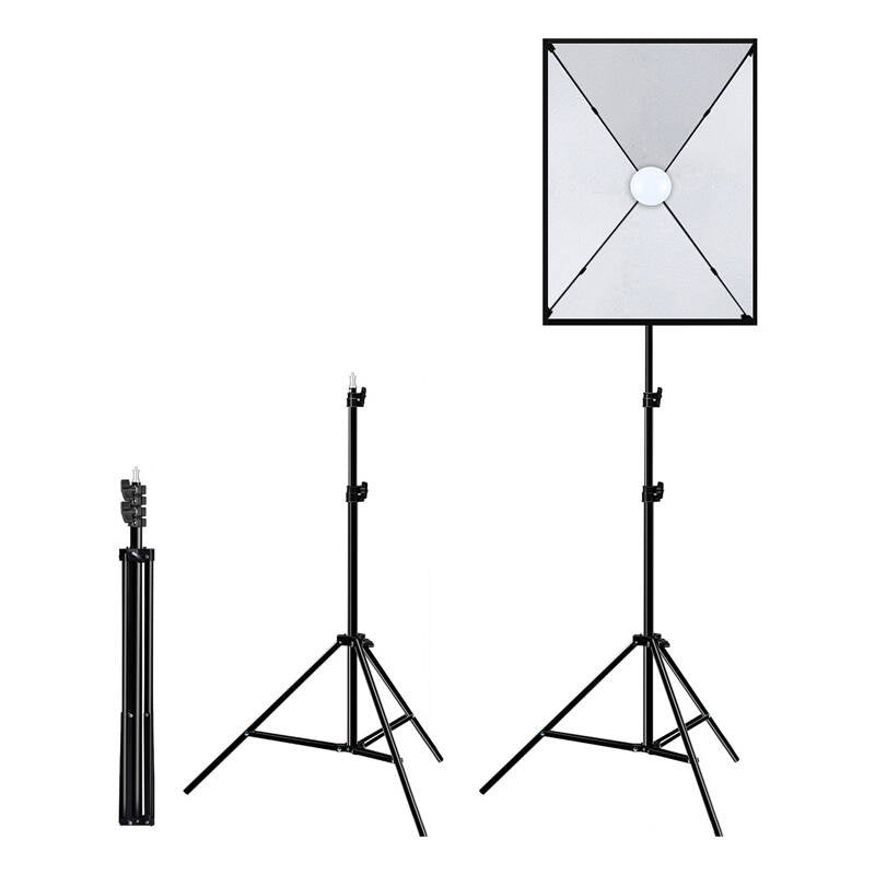 Puluz Σετ Στούντιο Φωτογράφισης PU5070EU, Softbox LED 50x70cm, Τρίποδο, Λάμπες LED x1