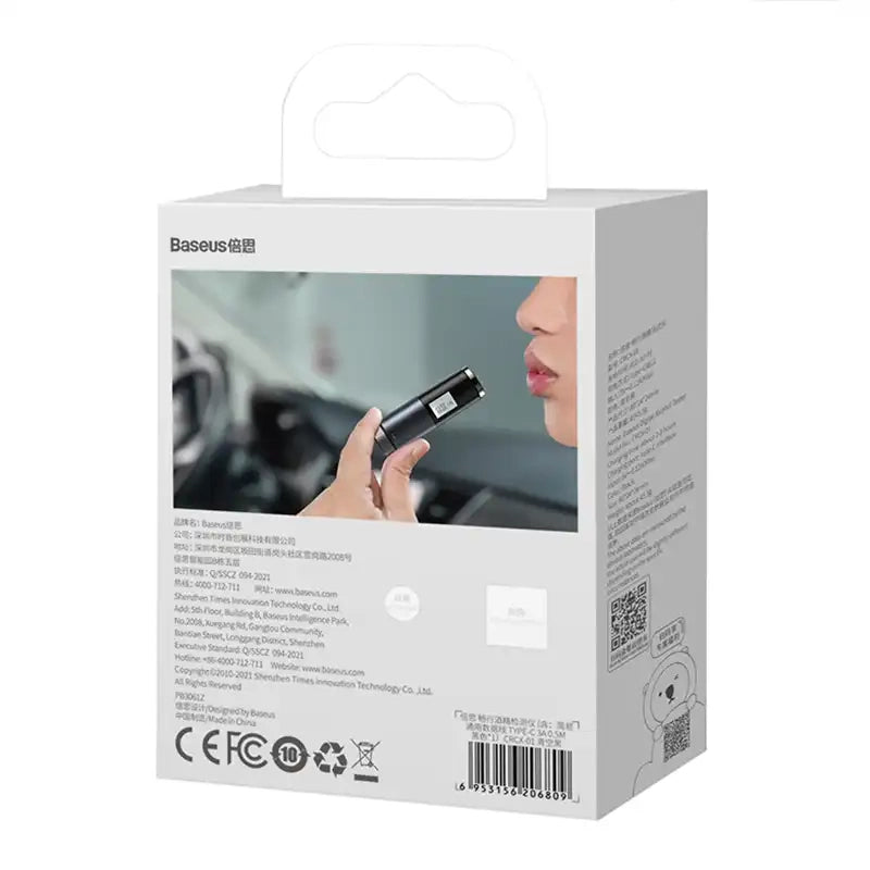 Baseus Ψηφιακός Μετρητής Αλκοόλ CRCX-01 με Βάση LCD (Μαύρο)