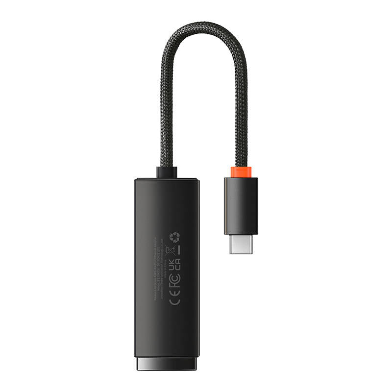Baseus Αντάπτορας Δικτύου Lite Series USB-C σε RJ45, 100Mbps (Μαύρο)