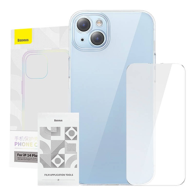 Baseus Θήκη Crystal Series για iPhone 14 Plus + Προστατευτικό Οθόνης Tempered Glass (Διαφανές)