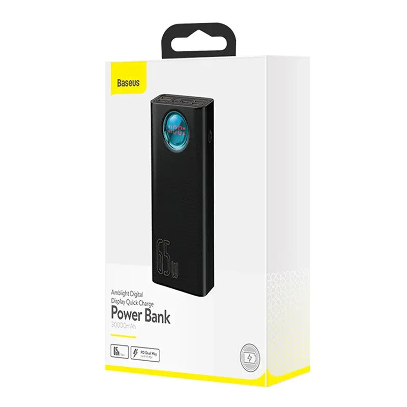Baseus Powerbank Amblight 30000mAh 4xUSB USB-C 65W (Μαύρο)