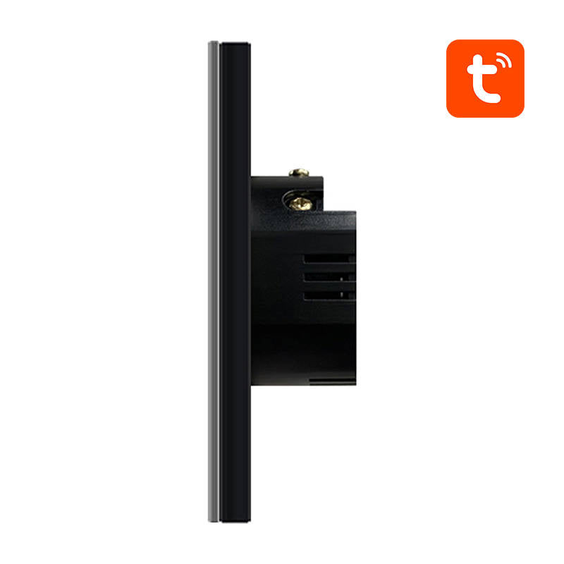 Avatto Έξυπνος Διακόπτης Χωνευτός ZigBee ZTS02-EU-B2 (2 κουμπιά) TUYA (Μαύρο)