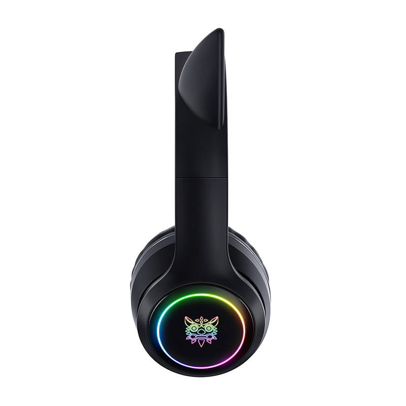 ONIKUMA Ασύρματα Ακουστικά Gaming B90 με Αυτιά Γάτας (Μαύρο)