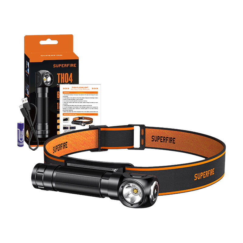 Φακός κεφαλής 2σε1 Superfire TH04 – 600 lm, USB-C, 5 λειτουργίες, 127 μ.