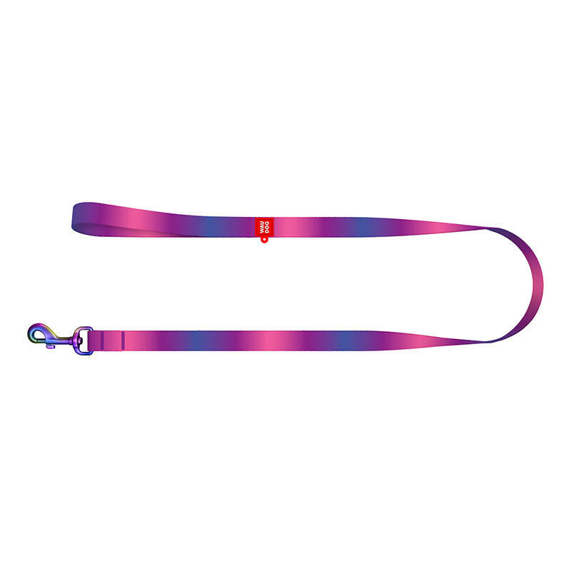 Nylon dog leash WAUDOG gradient, w. 15 mm, lgth. 122cm, purple