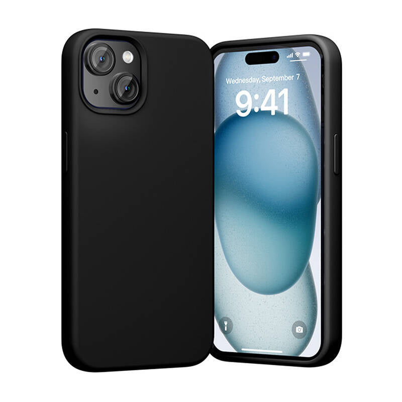 Silicone Case Vention KUFB0-20 to iPhone 15 Plus (black)