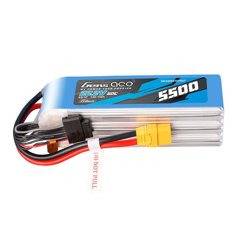 Gens Ace G-Tech 5500mAh 22.2V 60C 6S1P LIPO Battery Pack with XT90 connector