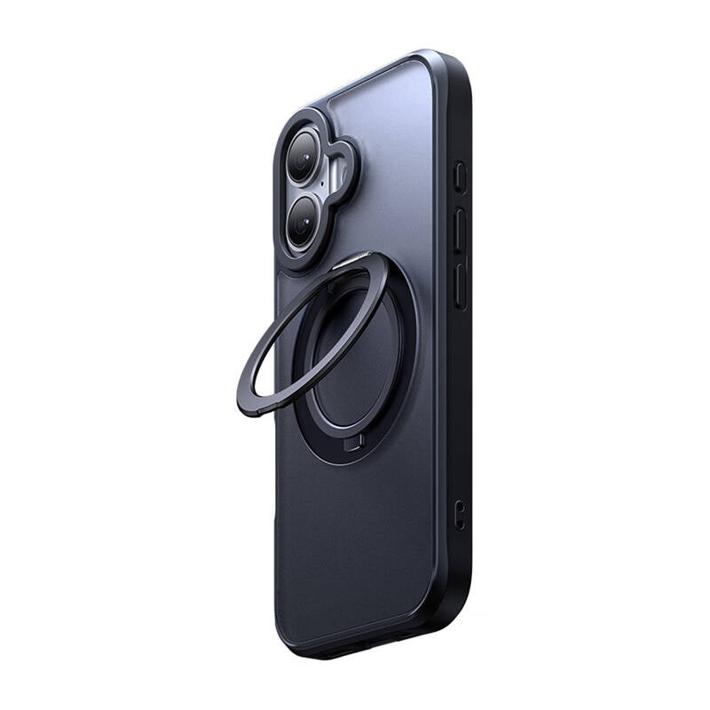 McDodo PC-4931 MagSafe Case for iPhone 16 Plus with stand (black)