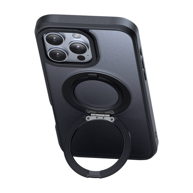 McDodo PC-4933 MagSafe Case for iPhone 16 Pro Max with stand (black)