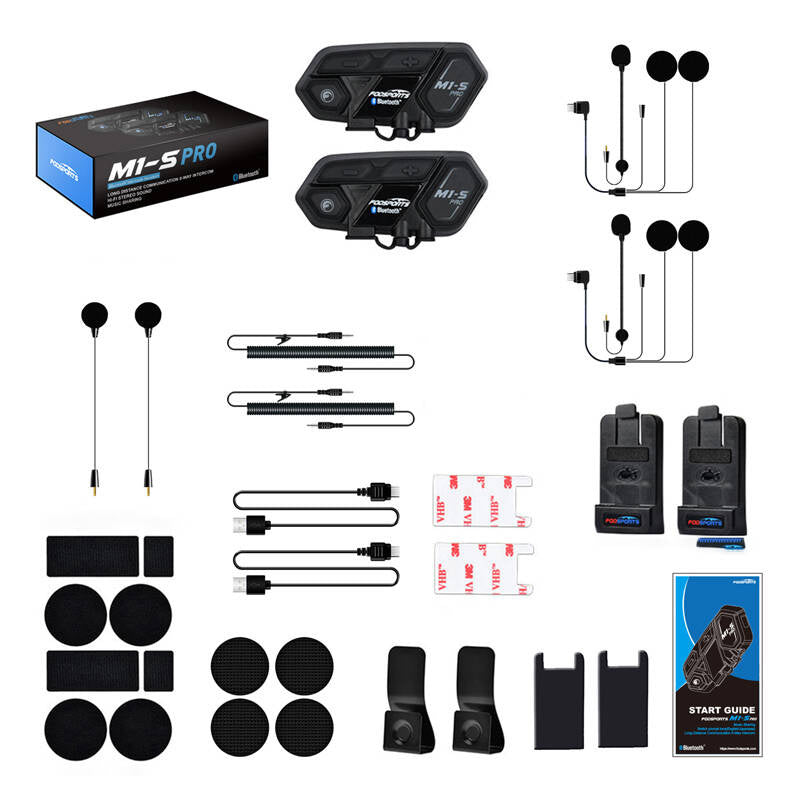 Headset intercom Fodsports M1-S Pro 2 pack (black)