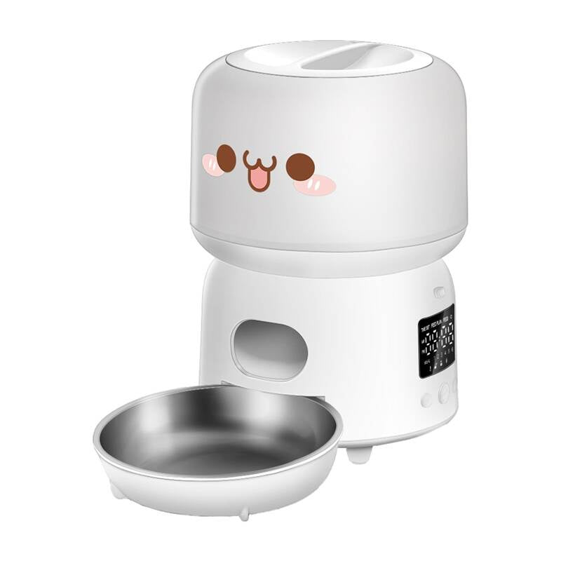 Automatic Cat Feeder Button Version Rojeco 3L (White)
