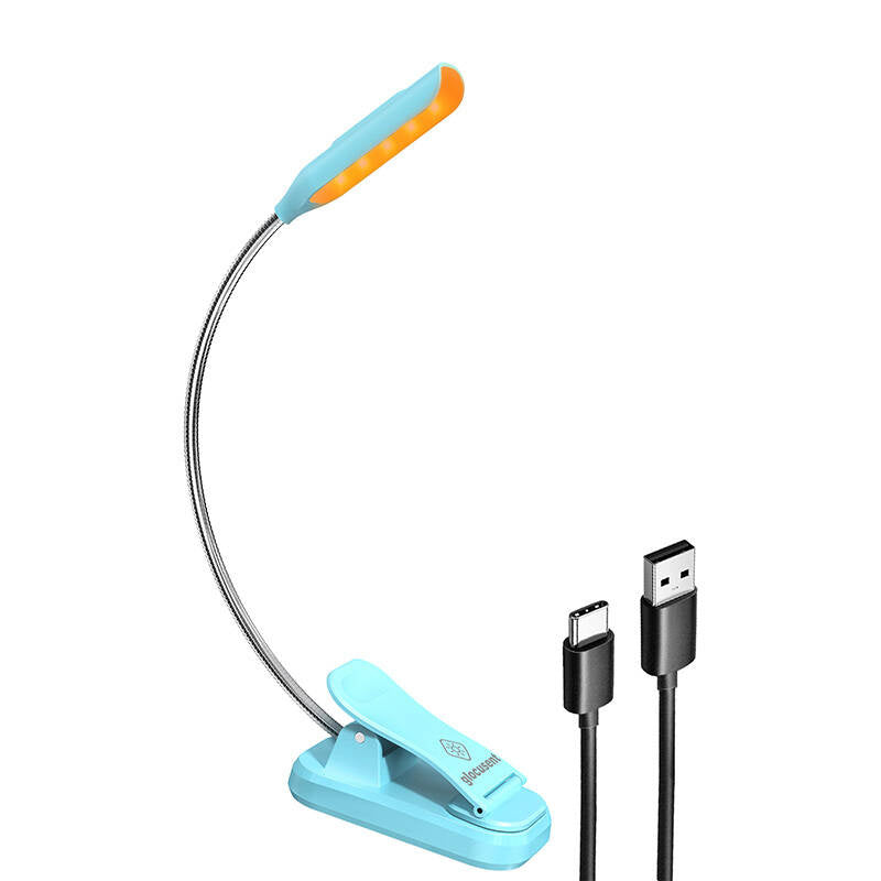 Wireless lamp Glocusent mini clip-on book light, USB-C (Black)