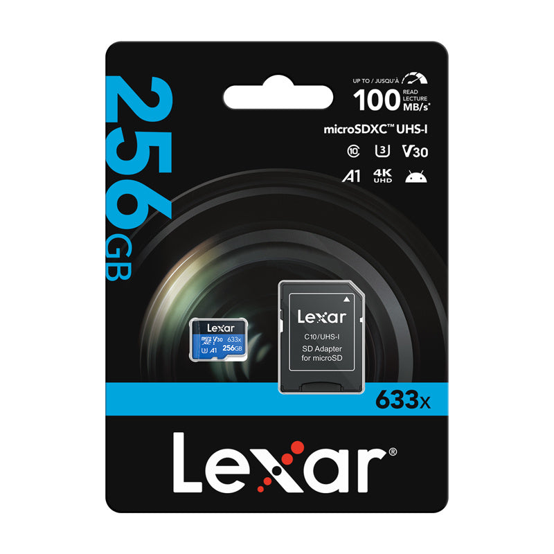 Memory card Lexar High-Performance 633x microSDXC 256GB + adapter SD