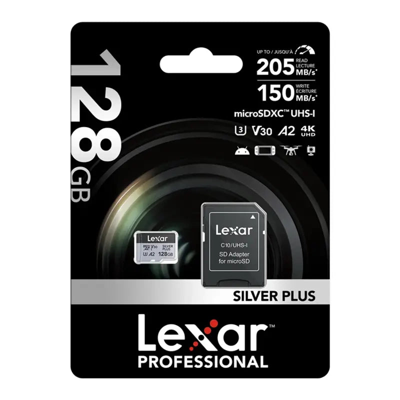 Memory card Lexar High-Performance Silver Plus microSDXC 128GB + adapter