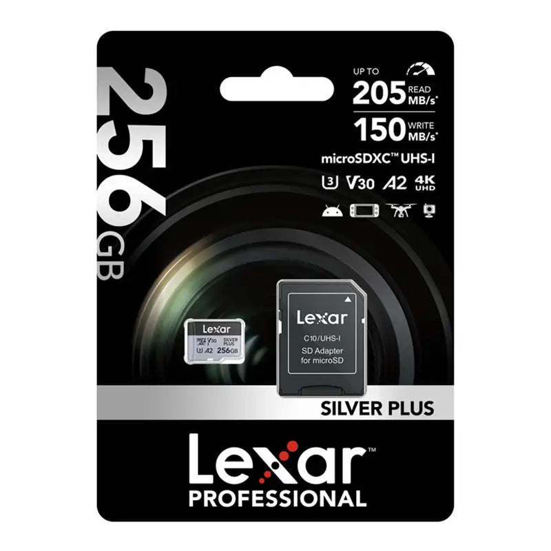 Memory card Lexar High-Performance Silver Plus microSDXC 256GB + adapter