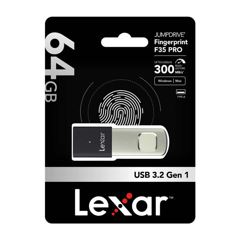 Pendrive Lexar Fingerprint F35pro USB 3.2 64GB