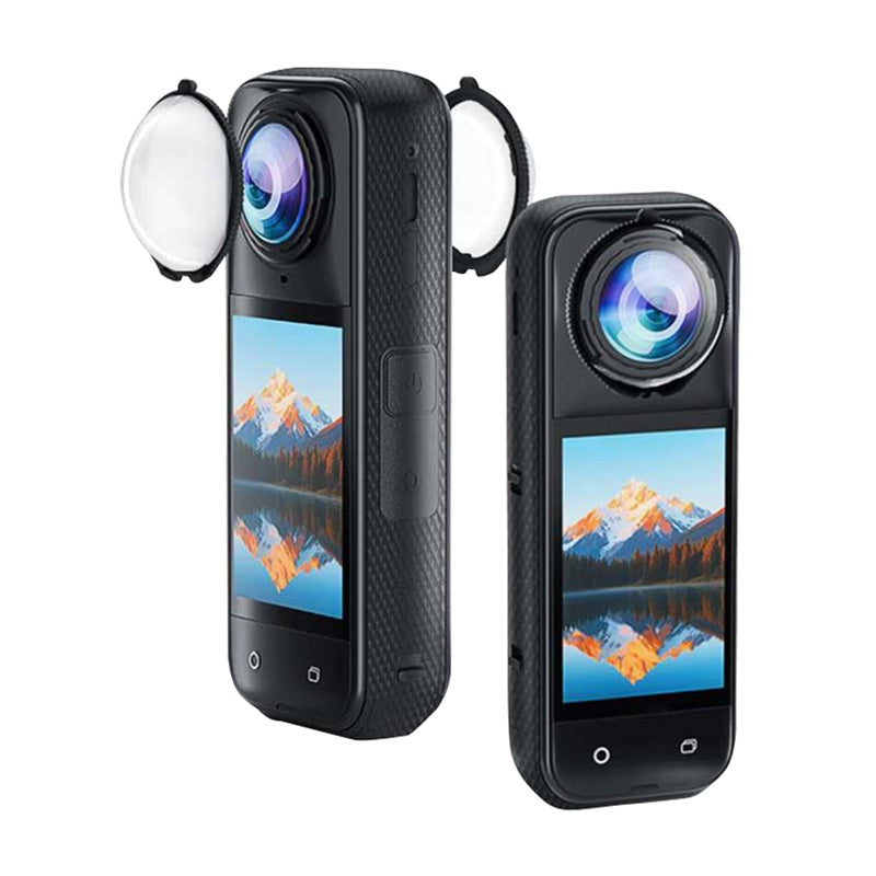 For Insta360 X5 PULUZ Rotating Optical Tempered Glass Lens Guard Protective Cover (Transparent)