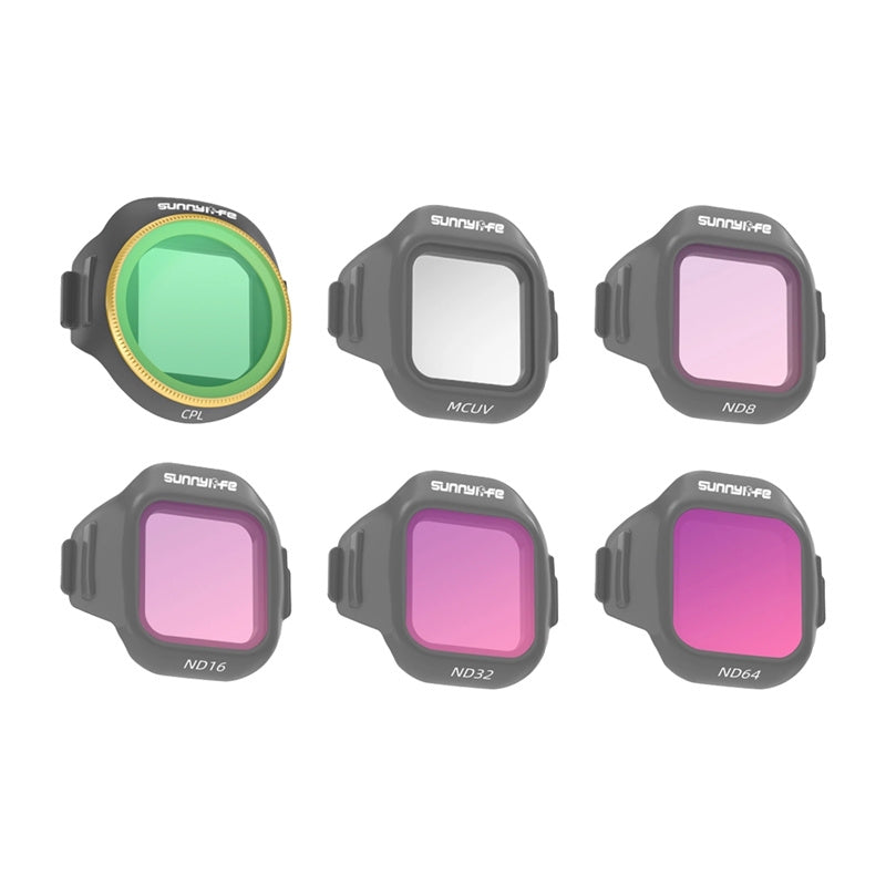 Sunnylife 6pcs MCUV + CPL + ND8 + ND16 + ND32 + ND64 Lens Filter Set for MINI 5 Pro