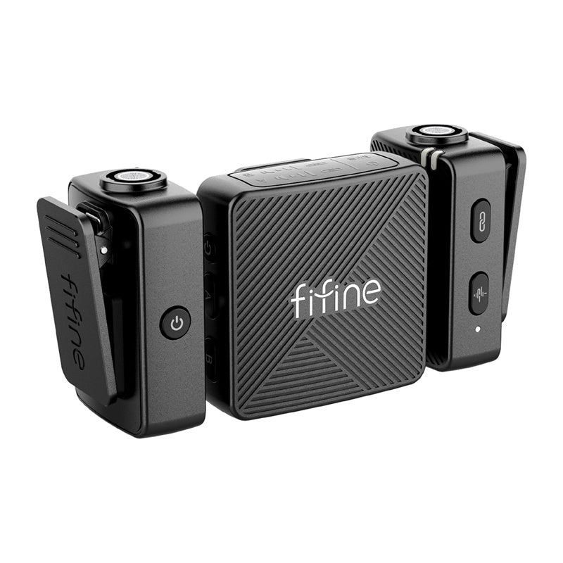 Fifine Wireless lavalier two microphones M (black)