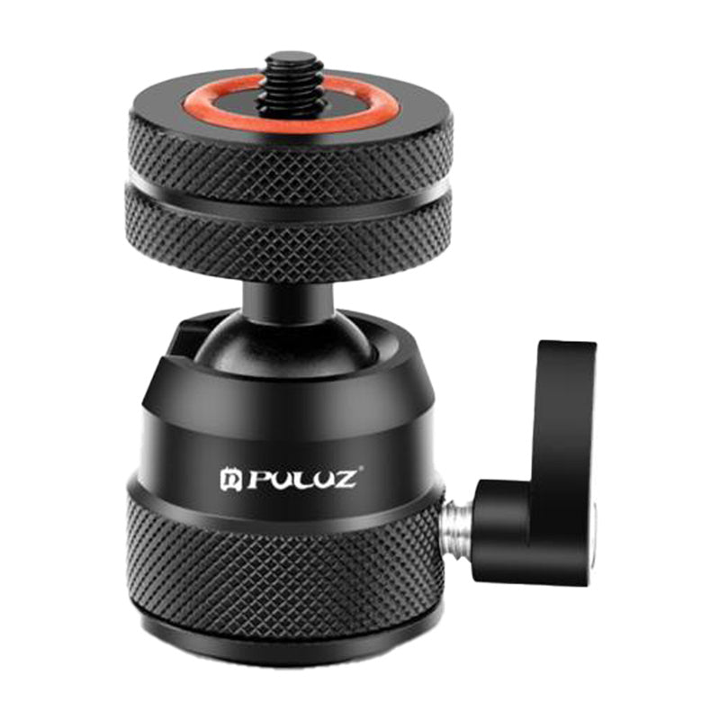 PULUZ Aluminum Mini Ball Head Tripod Mount Adapter (Black)