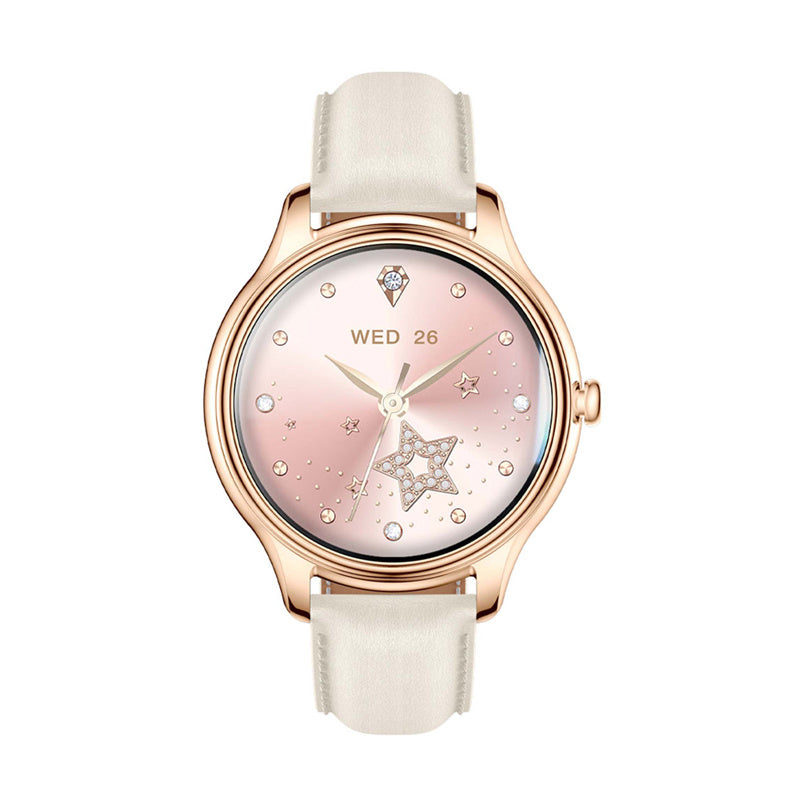 Smart Watch COLMI L28 (Gold + Gold leather strap)