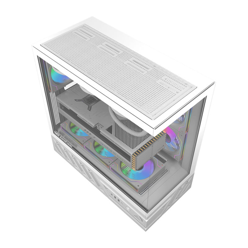 DarkFlash Computer Case DS950 White (+6 Fans)