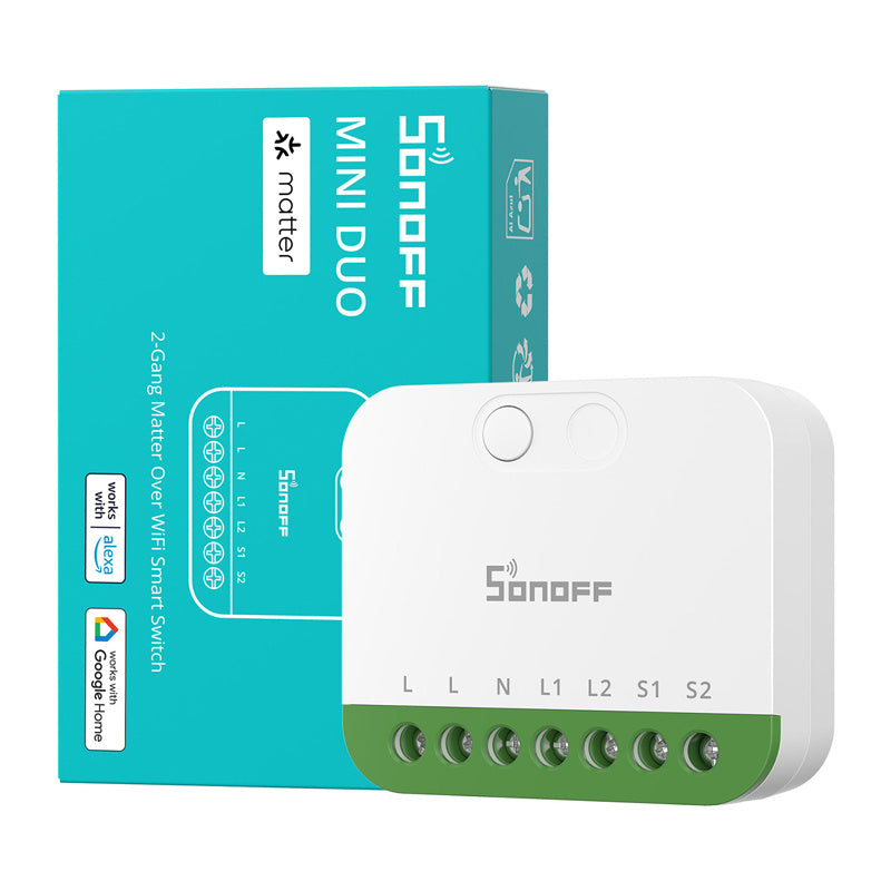 Dual-Channel mini switch Sonoff MINI-2GS Matter