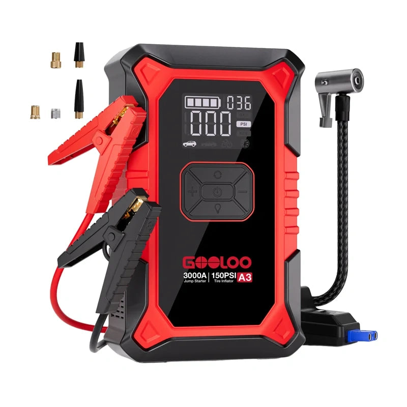 Jump Starter GOOLOO A3 2-in-1 Air Compressor