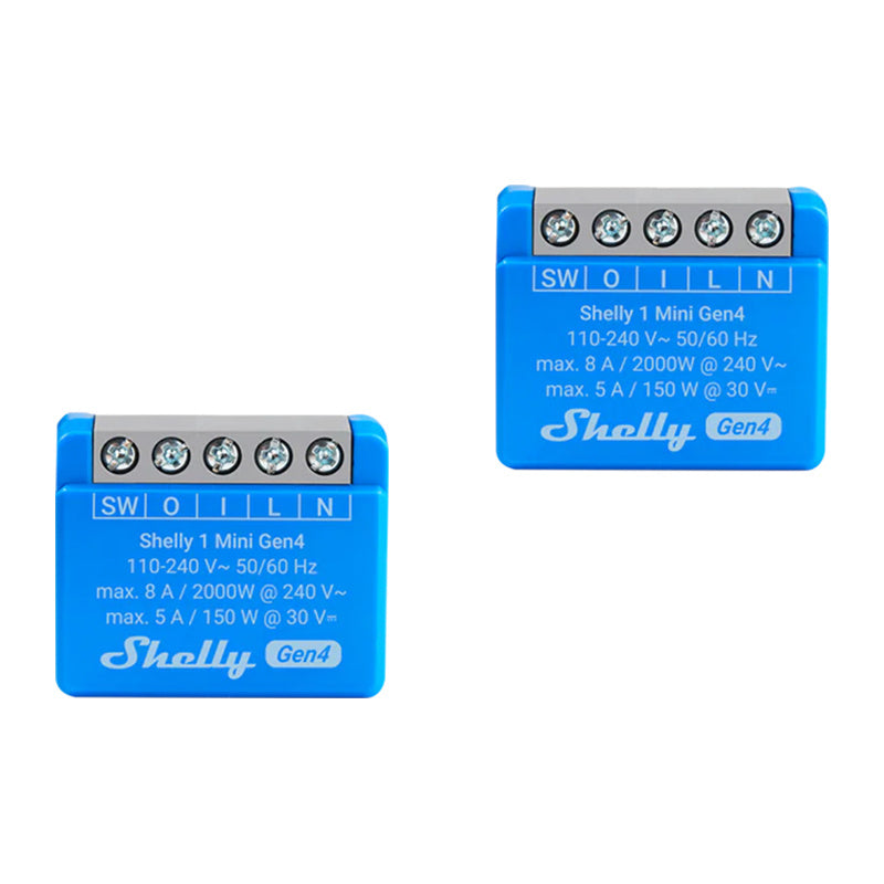 Set of 2 Controller Shelly 1 Mini Gen4 Zigbee/Matter