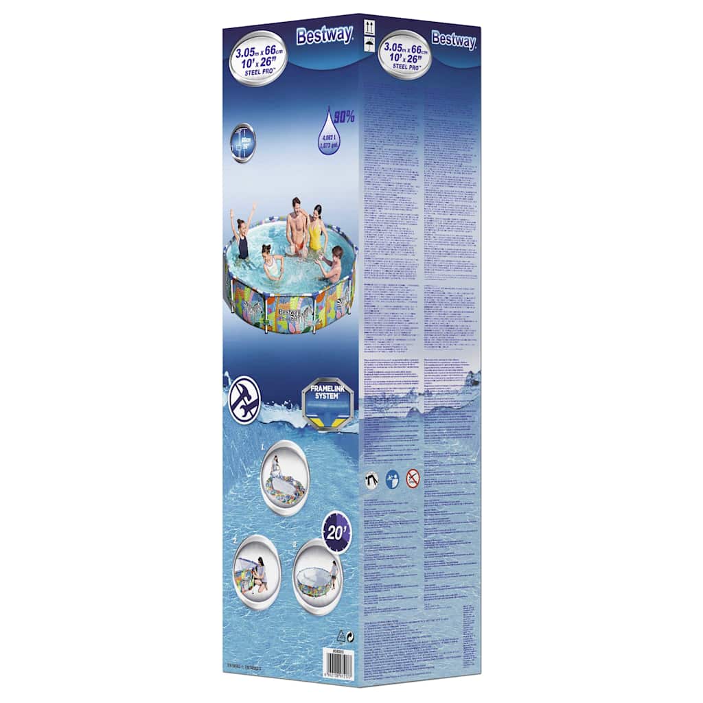 Bestway Πισίνα με Σκελετό Steel Pro 305 x 66 εκ.