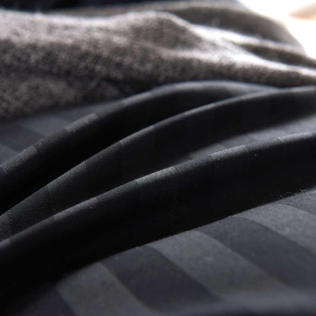 vidaXL Κάλυμμα Παπλώματος 155 x 220 cm Βαμβακερός σατέν και ρίγες