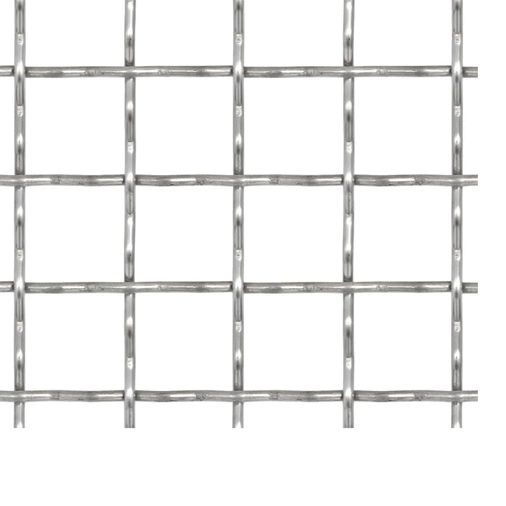vidaXL Πλέγμα Κατσαρό Καρέ Φύλλα 50x50 εκ. / 11x11x2 χιλ. Ανοξ. Ατσάλι