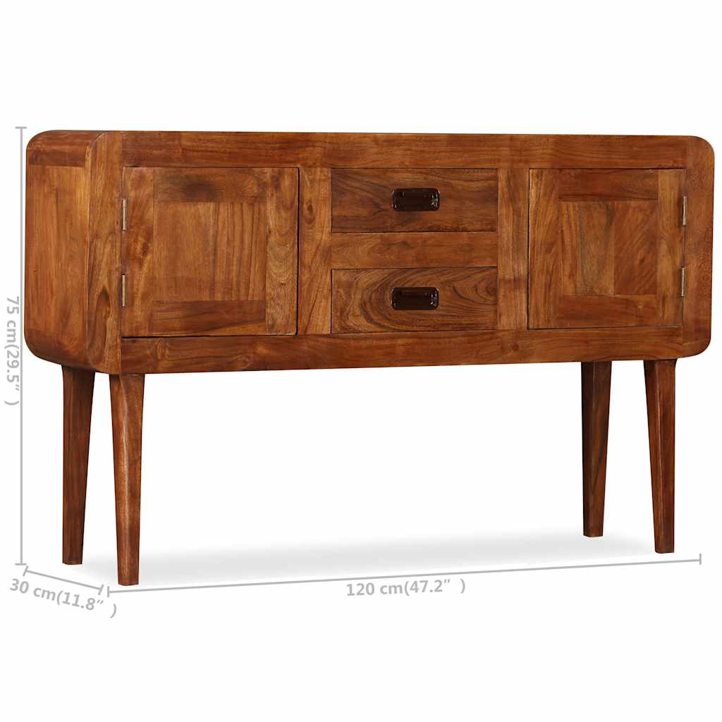vidaXL Μπουφές 120 x 30 x 75 εκ. από Μασίφ Ξύλο με Μελί Φινίρισμα