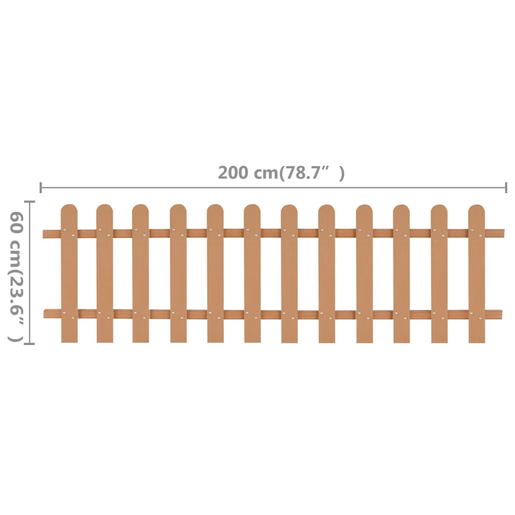 vidaXL Φράχτης Κήπου 200 x 60 εκ. από WPC