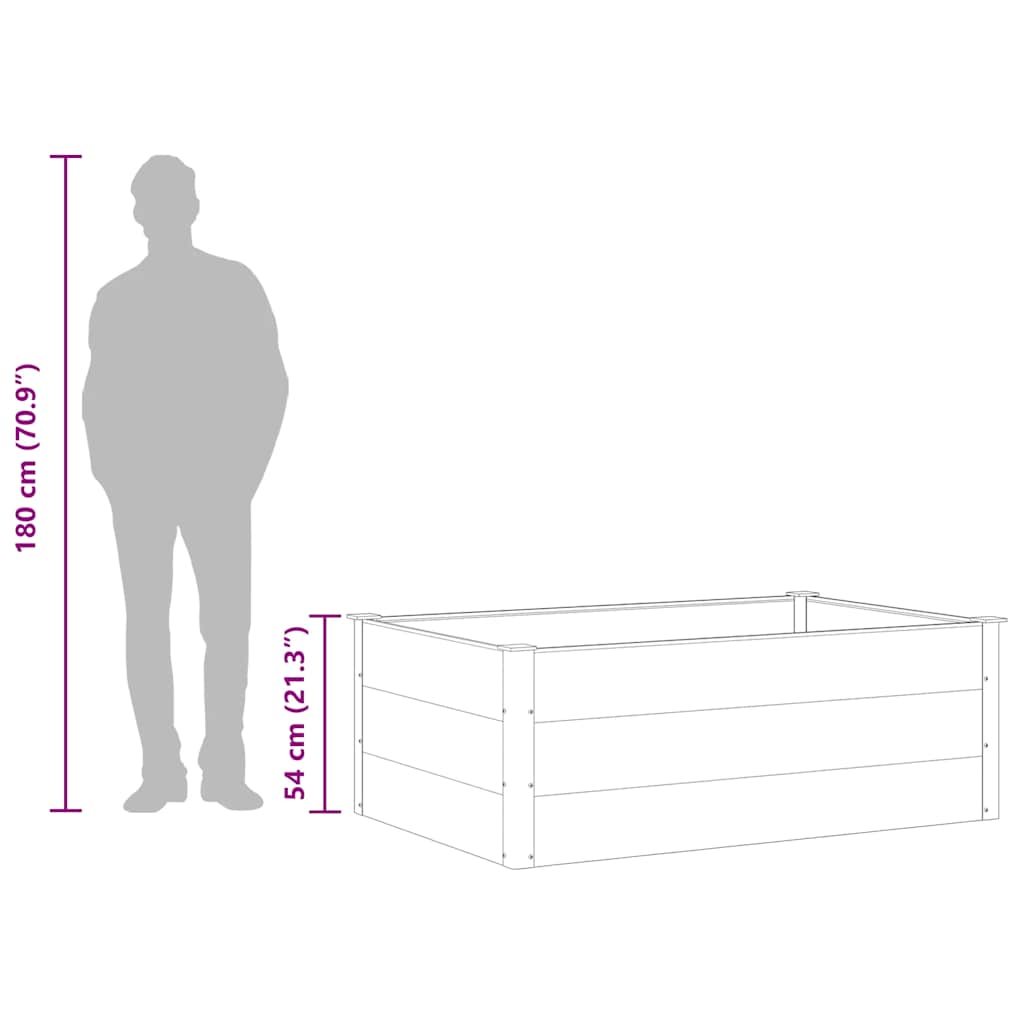 vidaXL Ζαρντινιέρα Υπερυψωμένη Γκρι 150 x 100 x 54 εκ. από WPC