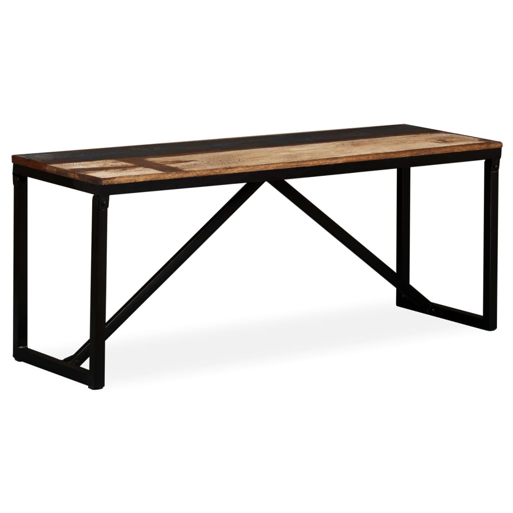 vidaXL Πάγκος 110 x 35 x 45 εκ. από Μασίφ Ανακυκλωμένο Ξύλο