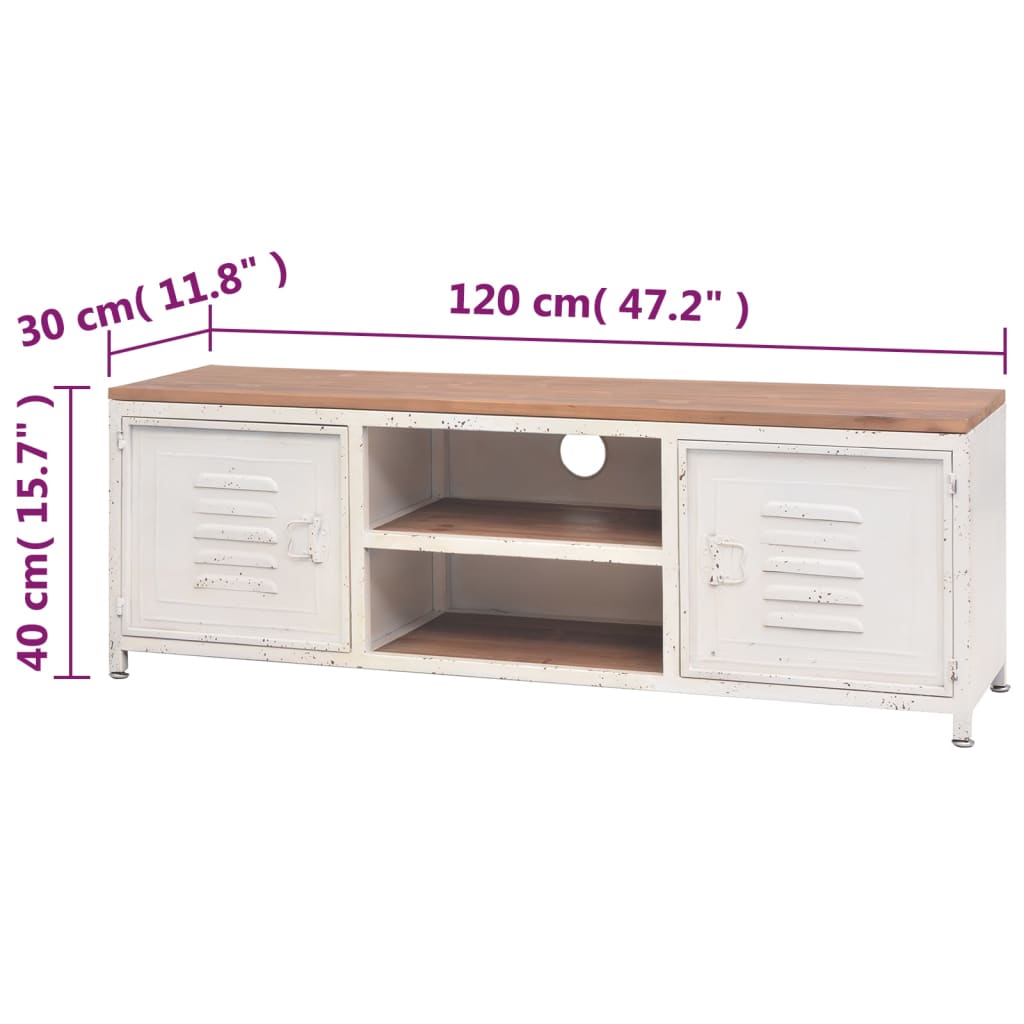 vidaXL Έπιπλο Τηλεόρασης Λευκό 120 x 30 x 40 εκ.