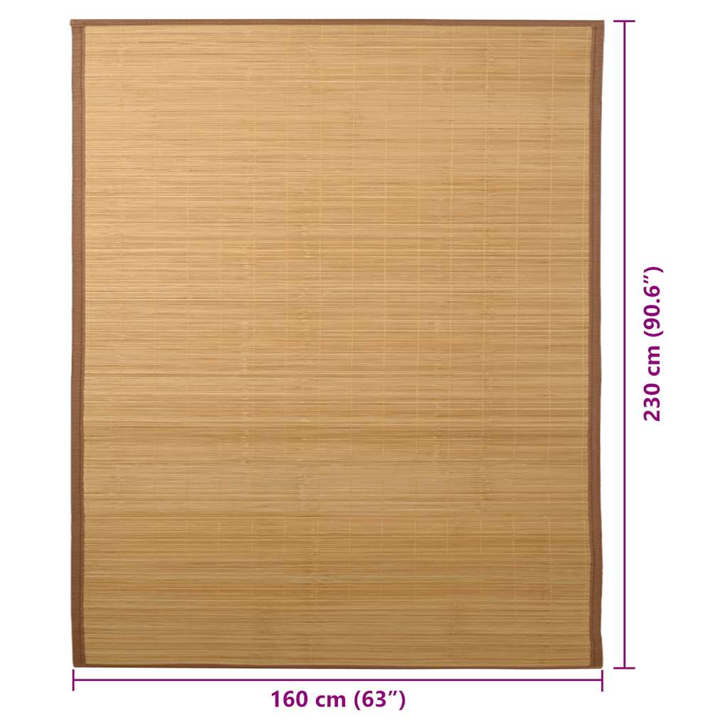 vidaXL Χαλί Καφέ 160 x 230 εκ. από Μπαμπού