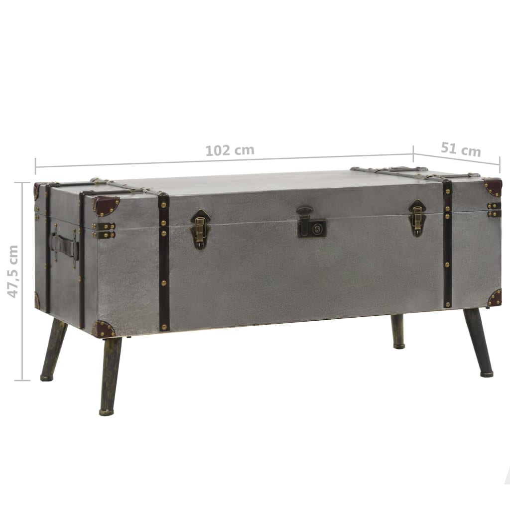 vidaXL Τραπεζάκι Σαλονιού 102 x 51 x 47,5 εκ. από MDF και Αλουμίνιο