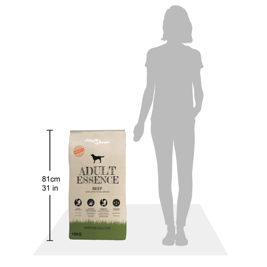 vidaXL Ξηρά Τροφή Σκύλων Premium Adult Essence Beef 2 τεμ. 30 κ.