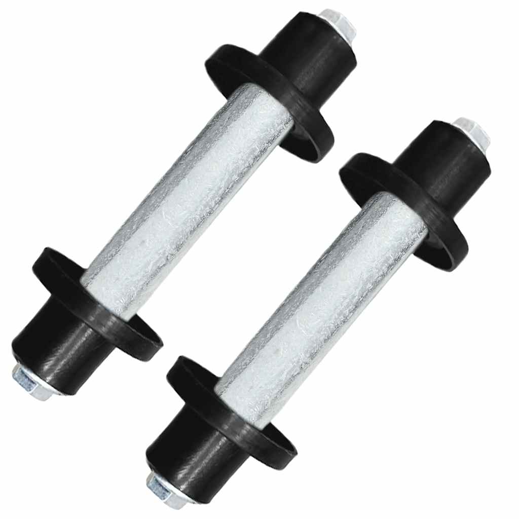 vidaXL Ρόδες Καροτσιού 4.00-8 390 χιλ. Συμπαγής Πολυουρεθάνη με Άξονες