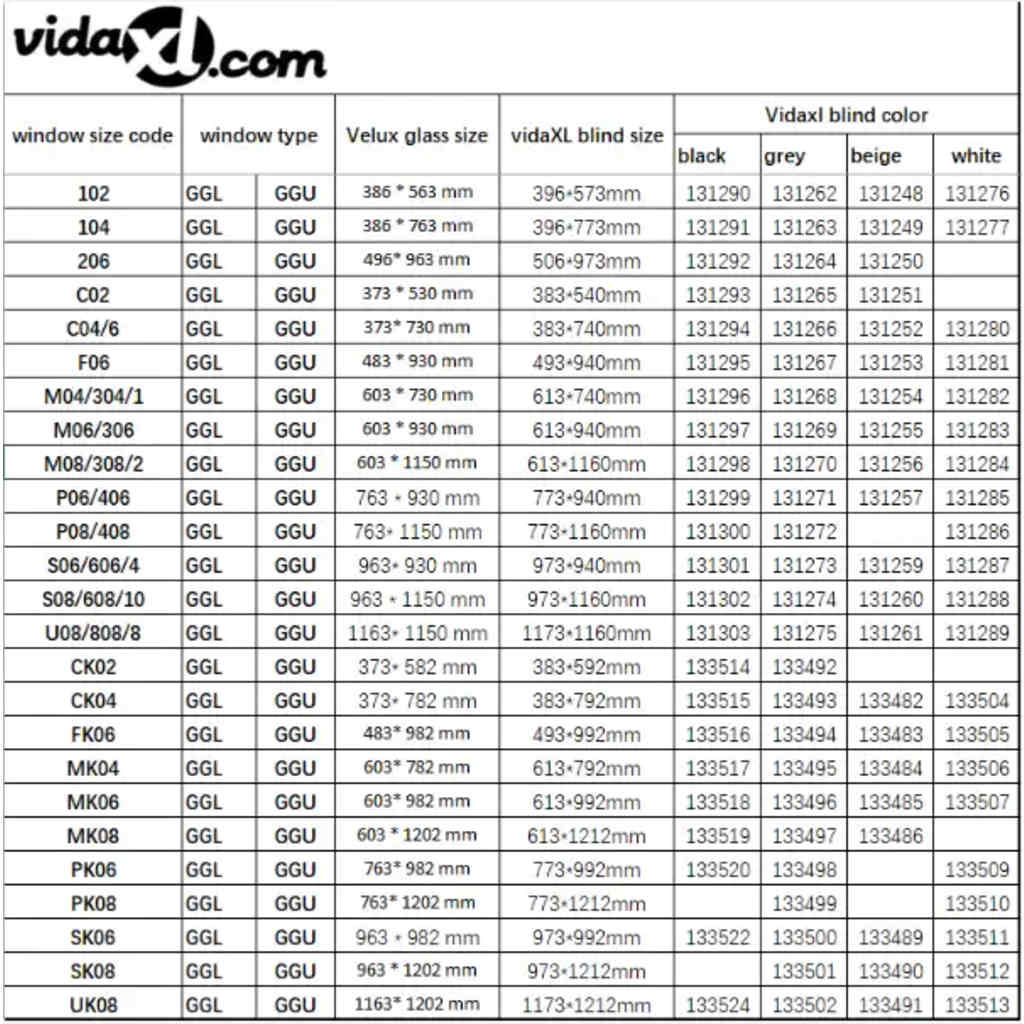 vidaXL Στόρι Ρόλερ Συσκότισης (Blackout) Λευκό MK04 GGL και GGU