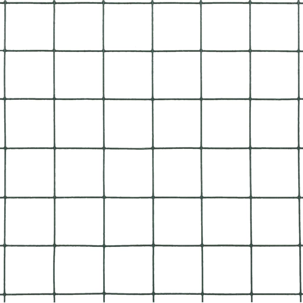 vidaXL Συρματόπλεγμα Κοτετσόσυρμα Πράσινο 10x1,5 μ. Ατσάλι Επικάλ. PVC