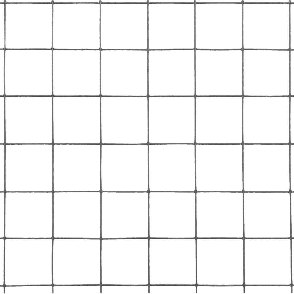 vidaXL Συρματόπλεγμα Κοτετσόσυρμα Γκρι 25x0,5 μ. Ατσάλι Επικάλυψη PVC