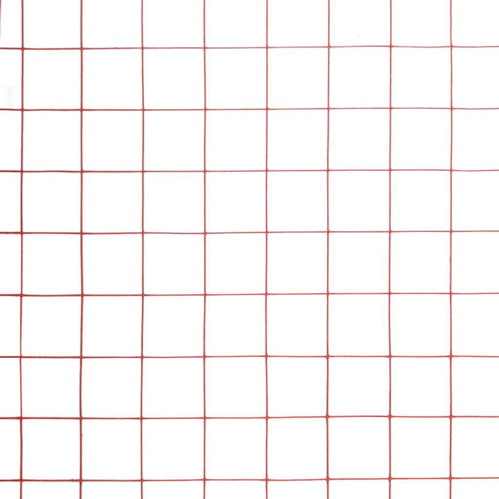 vidaXL Συρματόπλεγμα Εξάγωνο Κόκκινο 25x1 μ. Ατσάλι με Επικάλυψη PVC