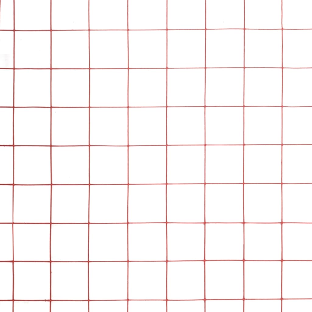 vidaXL Συρματόπλεγμα Κοτετσόσυρμα Κόκκινο 25x1,5 μ. Ατσάλι Επικαλ. PVC